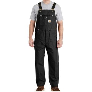 NEW Carhartt Cotton Duck Bib Overalls Black Men's Size 34 X 32